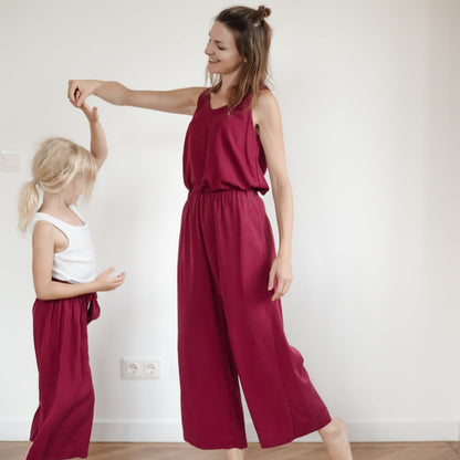 Tencel Damenhose lang in Berry Pink; Urheber: Mini & Eve