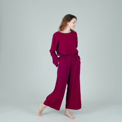 Tencel Damenhose lang in Berry Pink; Urheber: Mini & Eve