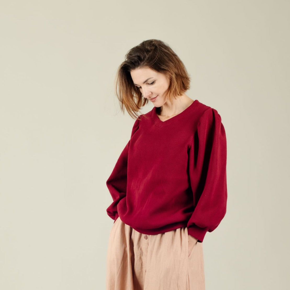 Damen Pulli weinrot; Urheber: Mini & Eve