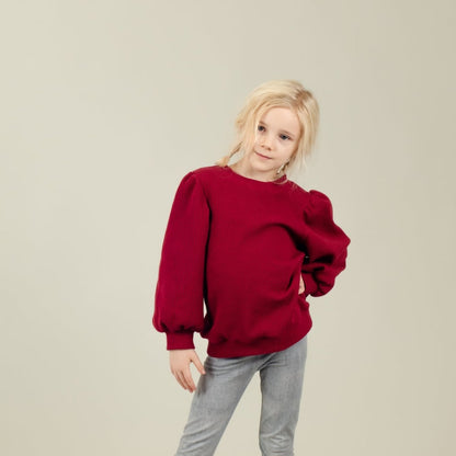 Kinder Pulli weinrot; Urheber: Mini & Eve