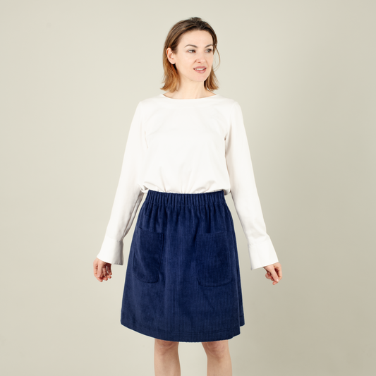 Damenrock Cord Dunkelblau; Urheber: Mini & Eve