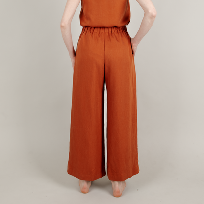 Tencel Damenhose lang Rost Rot Orange; Urheber: Mini & Eve