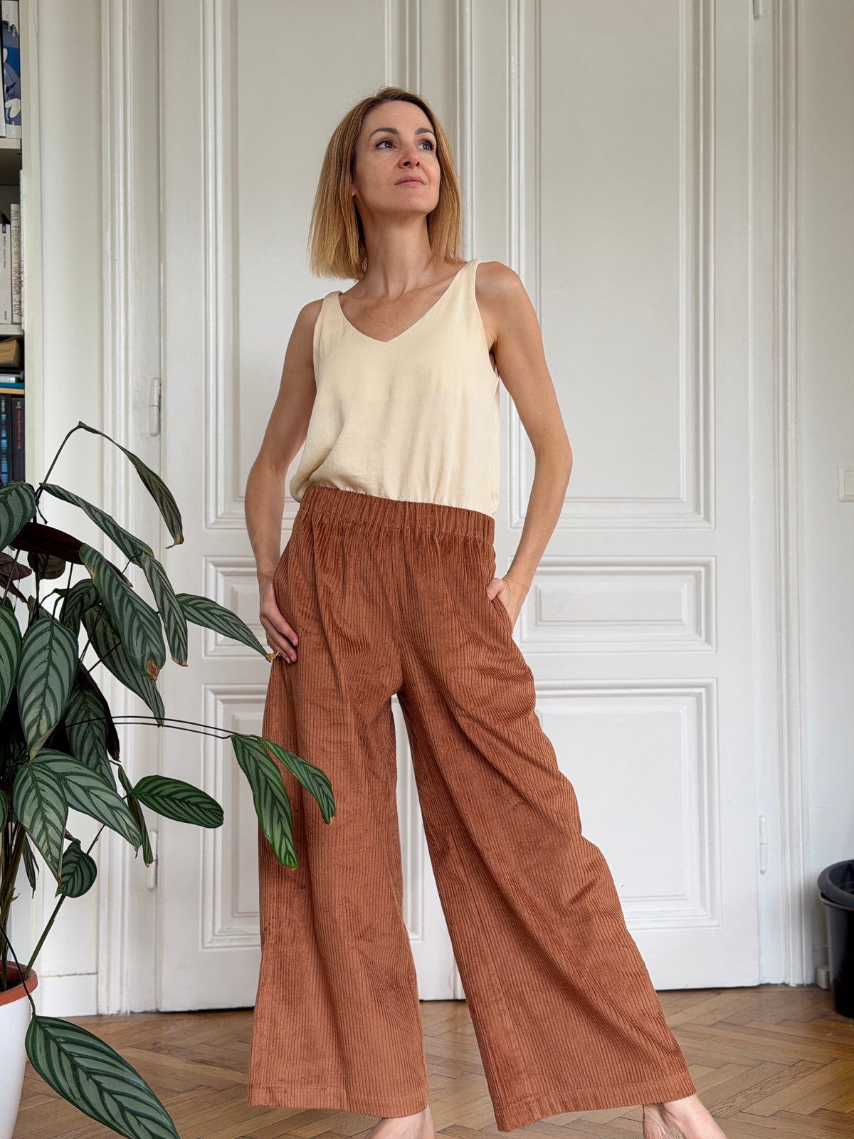 Damenhose aus Cord Cognac Braun, lang, Urheber: Mini & Eve