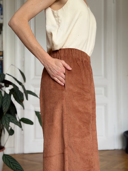 Damenhose aus Cord Cognac Braun, lang, Urheber: Mini & Eve
