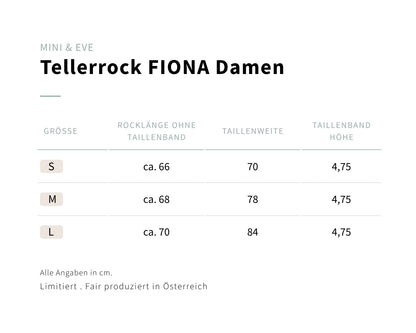 Mini & Eve "Fiona" Dunkelblau Damen Tencel-Tellerrock
