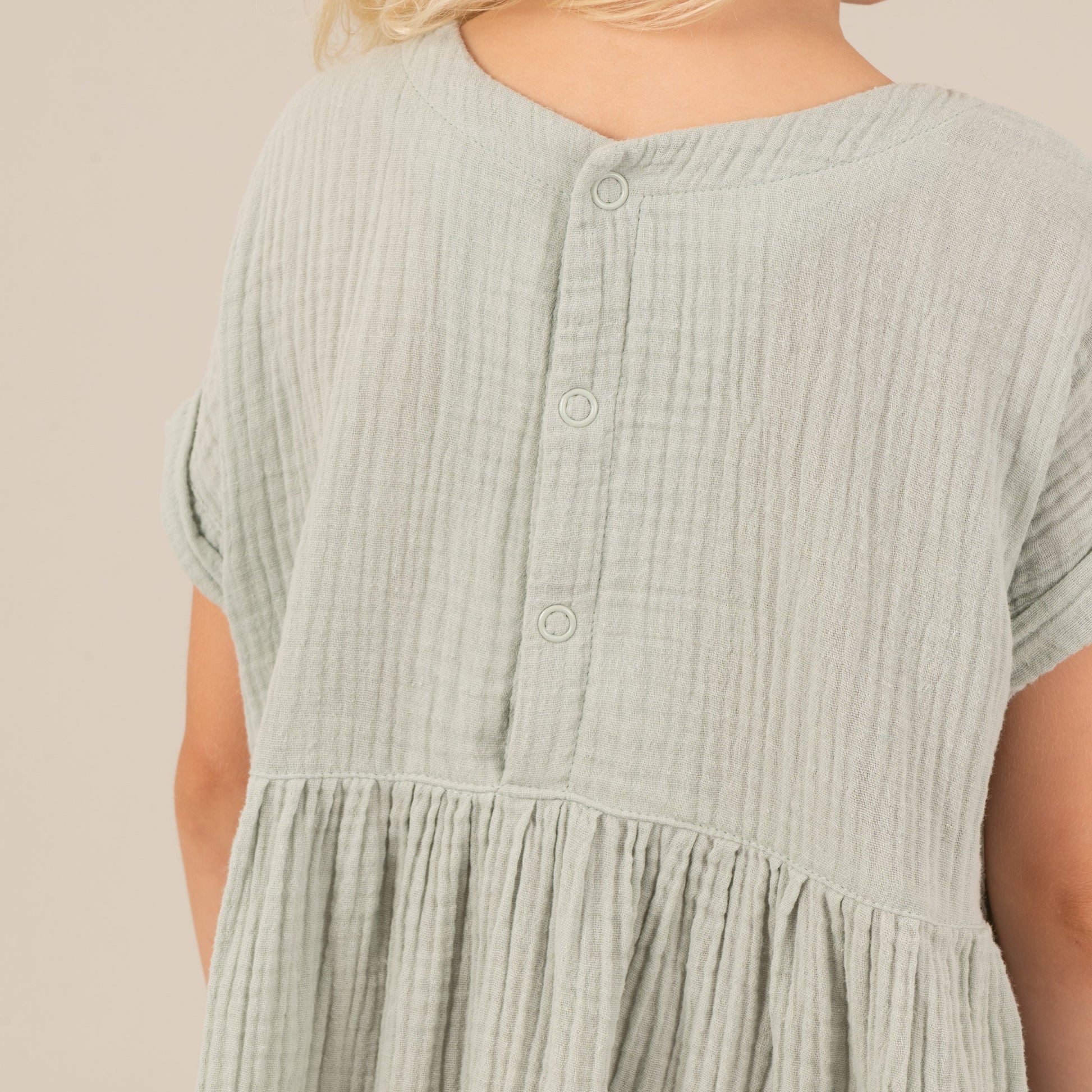 MIA Kinderkleid Musselin Mint Detail Knopfleiste, Urheber: Mini & Eve