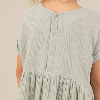 MIA Kinderkleid Musselin Mint Detail Knopfleiste, Urheber: Mini & Eve