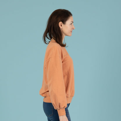 Sweater für Damen, Seitenansicht rechts, Papaya, Orange, Urheber: Mini & Eve