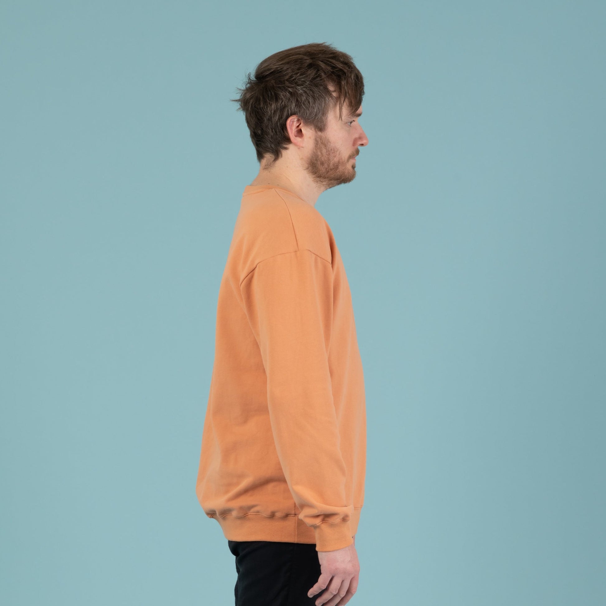 Sweater für Herren, Unisex, Seitenansicht rechts, Papaya, Orange, Urheber: Mini & Eve